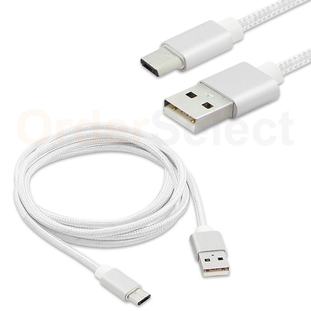 6FT Braided Micro USB to USB A Fast Charging & Sync Cable (U2A1-MCB-01SLV)