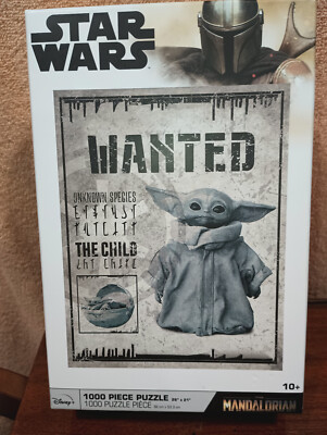Disney Star Wars The Mandalorian Grogu ''The Child'' Wanted Poster 1000 Pc Puzzle