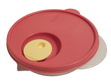 Plato dividido para microondas Tupperware Crystalwave rojo 825 ml/3,25 tazas plato rojo
