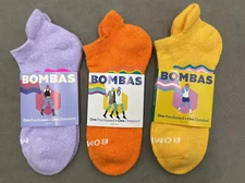 Bombas 3 pairs Women's Solid Pride Flag Ankle socks - Size Medium 3 Color