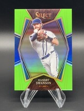 2022 Panini Select Dansby Swanson (#130) Premier Level Neon Green Prizm #/99 🔥
