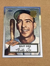 2001 TOPPS CHROME - 1952 WORLD SERIES - GOLD - BILLY COX DODGERS REPRINT #232