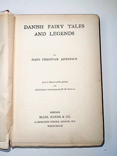 Antique Cloth Bound Hard Back Book Andersens Fairy Tales 1897 - Picture 3 of 10