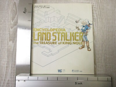 LIBRO 軌跡 LANDSTALKER Encyclopedia Treasure King Nole Guide w/Map Sega Mega
