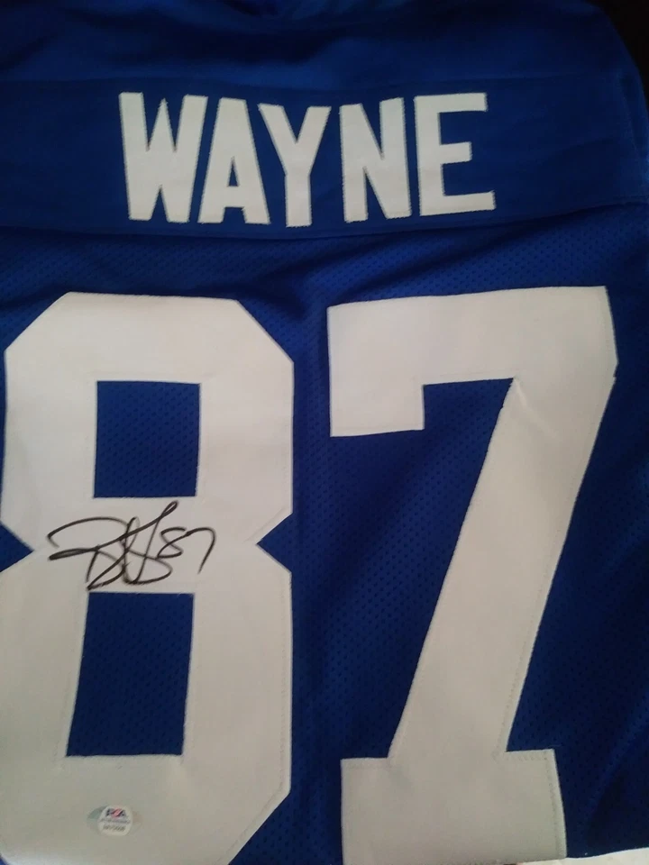 Reggie Wayne Authentic Signed Blue Pro Style Jersey Autographed PSA #9A75508 - Image 2 of 3