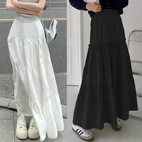 Sophisticated Bohemian Maxi Skirt For Women Classic Pleated Look Year Round