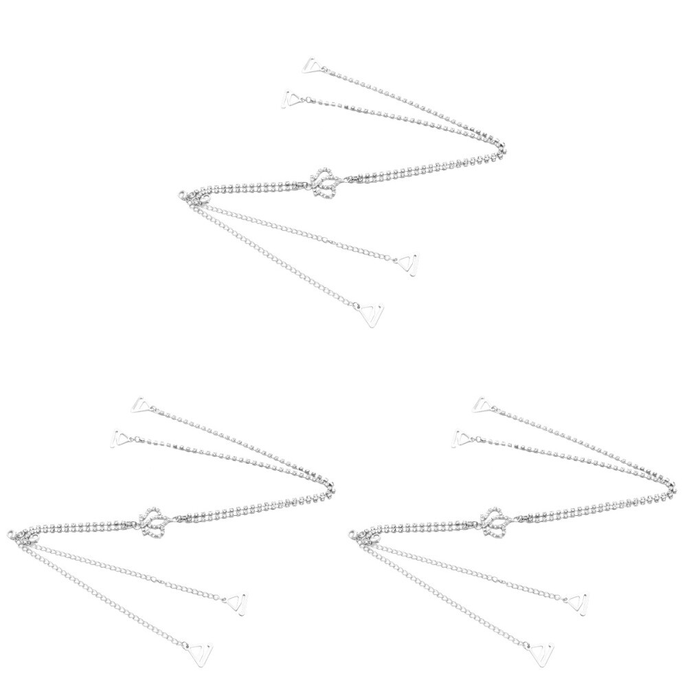 Women Decorative Shiny Back Cross Crown Rhinestone Bra Straps Replacement eBay