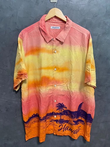 Exclusive Hawaiian Tommy Bahama Silk Shirt Men's XL Colorful