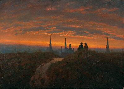 Carl Gustav Carus - View of Dresden at Sunset (1822) - 17'' x 22'' Fine Art Print