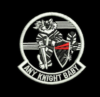 TOMCAT VF 154 Any Knight Baby US Navy Squadron Embroidered Polo shirt