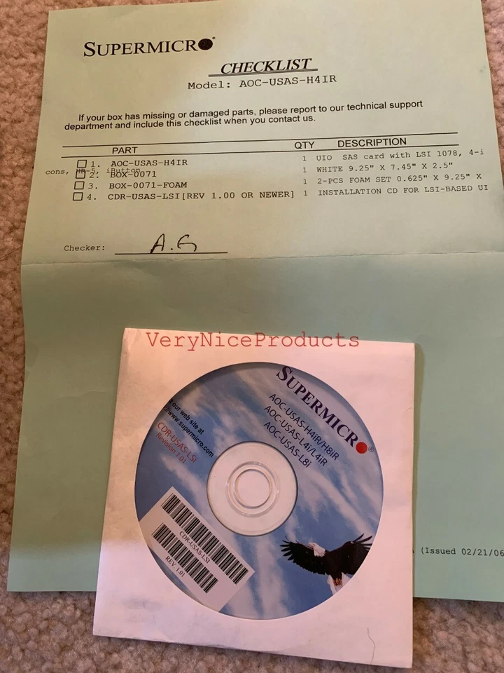 Supermicro AOC-USAS-H4IR 3Gb/s 4-Internal And 4-External Ports SAS Raid Adapter - Image 3 of 3