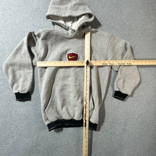 Nike Hoodie Youth Boys Size 10-12 Medium Gray Vintage 90's Hooded Pocket Relaxed - Picture 6 of 11