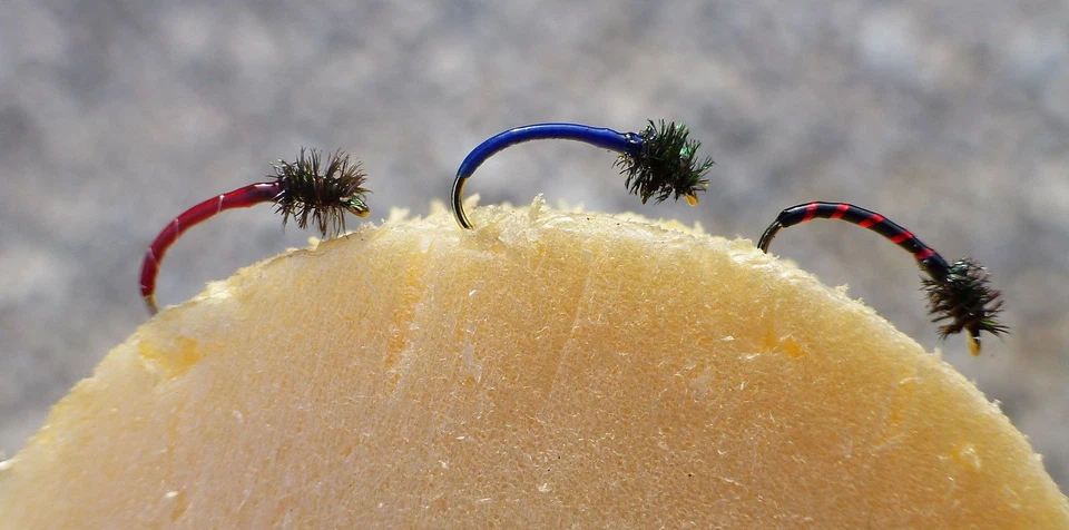 DIETER-HEGENEN Sehr fängige 3er Büschelkopf Hegene Renken Felchen Barsch Saibling Gambe ;-)