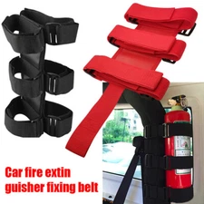 Car Accessory Roll Bar Fire Extinguisher Fixing Strap Holder Belt Mount Bracket