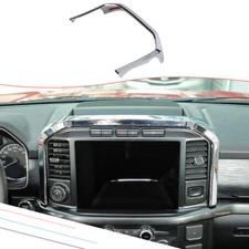 Dash Center Console GPS Navigation Panel Cover Trim For Ford F-150 2021+ Chrome