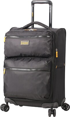 LUCAS ULTRA LIGHTWEIGHT CARRY ON SOFT 20''  EXPANDABLE LUGGAGE SPINNER WHEELS