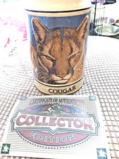 Budweiser COUGAR w.Lid.Collector Edition.Endangered Species Stein #07466.Certif.
