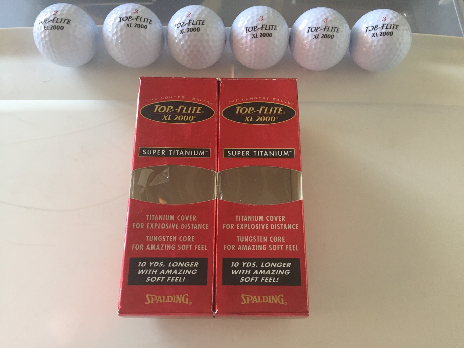 2 New Sleeves Top Flite XL 2000 Super Titanium GOLF BALLS 6 Balls eBay