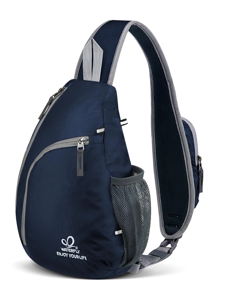 WATERFLY Bandolera Bandolera Pequeña Mochila Resistente al Agua Ligera Shoul...
