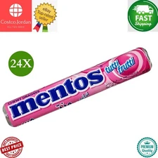 24 Pack X Mentos Chewy Candy Tutti Frutti Flavor Halal (29 Gram) ⭐FAST SHIPPING⭐
