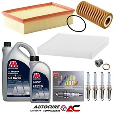 FOR VW GOLF R TSI MK8 2.0 OIL AIR & CABIN FILTER SERVICE KIT & NGK PLUGS & 6L