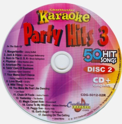 CHARTBUSTER PARTY HITS KARAOKE CDG DISC CD+G 5012 OLDIES POP ROCK CD MUSIC !