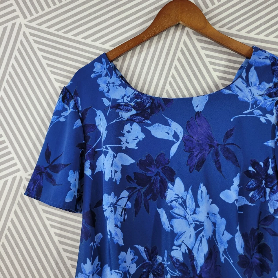 Vintage 90s Slip Dress Plus size 20/22W Cottagecore alt maxi long Floral Lace Up - Image 3 of 4