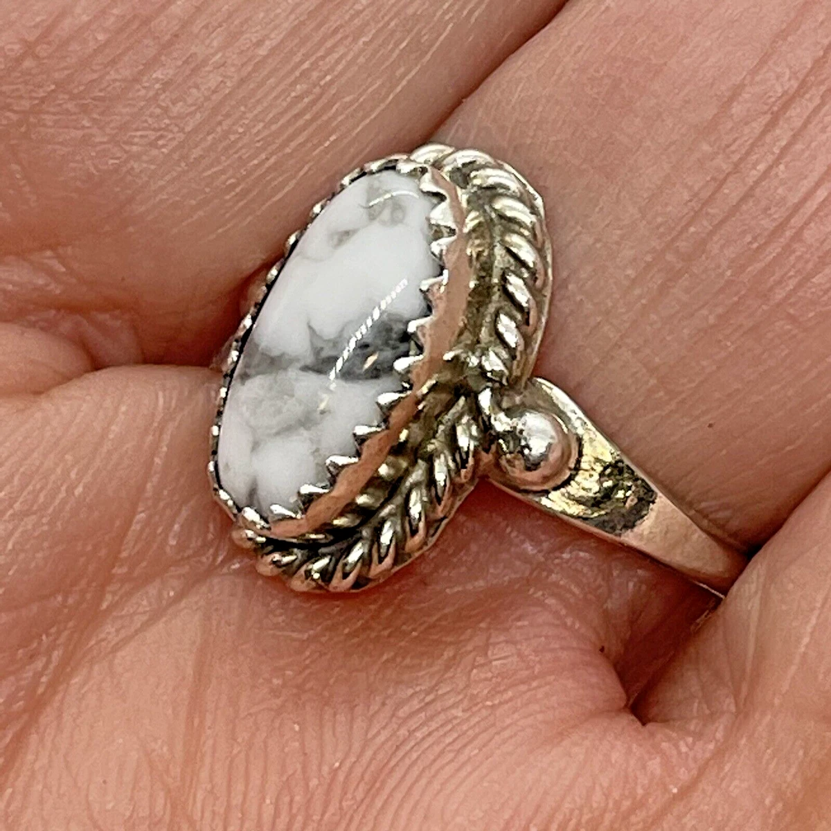 White buffalo turquoise wedding rings cheap