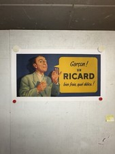 Rare affiche ancienne Pastis Ricard Entoilée Par Starr