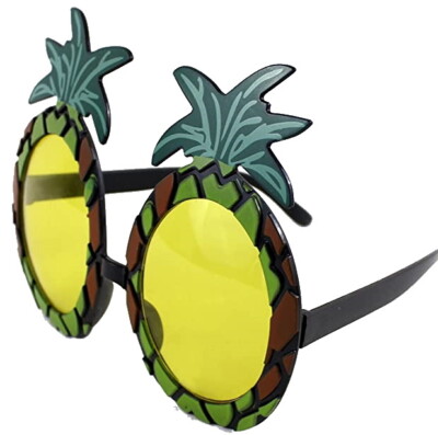 ANANASFARBEN Kostüm SONNENBRILLE Henne Hirsch HAWAII Quiz Party UV-Schutz