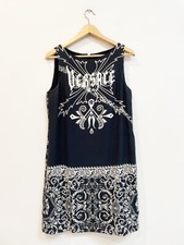 Designer Versace Stunning Logo Detail Shift Worn Once Authentic Women's Dress