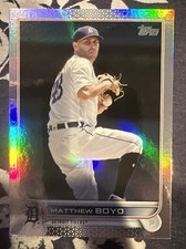 MATTHEW BOYD #128 Rainbow Foil SP | 2022 Topps Series 1 Base Set Silver | Tigers