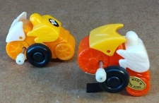 2 Mini BMW Racing Bikes Wind-Up Wheelie Action Motorcycles
