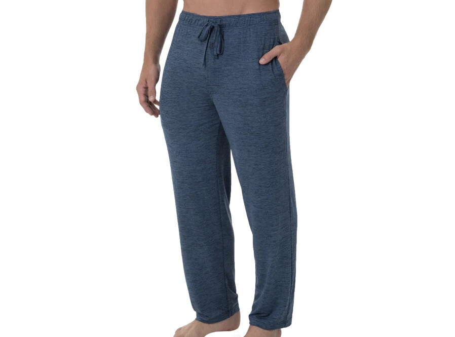 Pantalón de dormir de rendimiento para hombre FRUIT OF THE LOOM PJ talla pequeña azul nuevo Foto 3 de 4