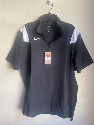 Nike Football Coach Performance Short Sleeve Sideline Jacket DJ5113-014, Men s L