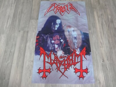 The True Morbid Flag Flagge Poster Black Metal Marduk Dead Morbid Emperor 77 666