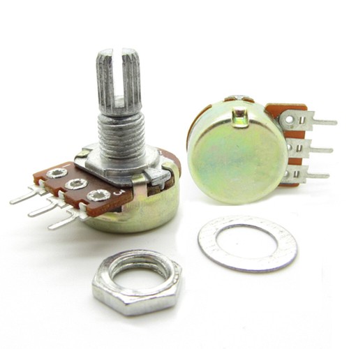 10 X 5K Ohm Linear Taper Rotary Potentiometer Panel B5K Pot 15mm Shaft Round - Picture 4 of 6