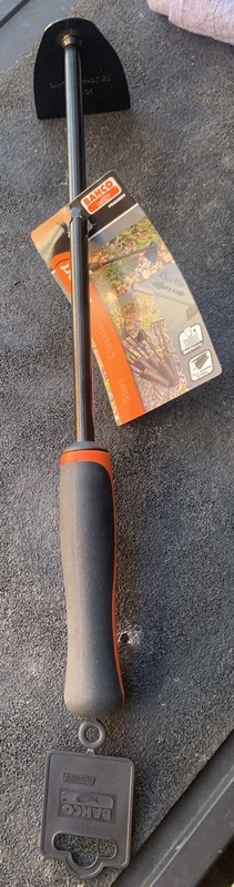 Bahco Pradines High Quality Hand Hoe Hardened Steel Blade Soft Grip Handle 18”