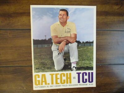 1967 Georgia Tech Football Game Program vs TCU (w/BUD CARSON)