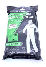 Raygard 30303 SMS Disposable Coverall Chemical Hazmat Suit White Size XL NEW