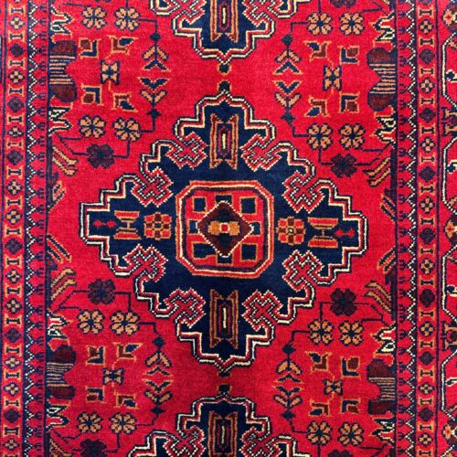 Handmade (3' x 10') Red Afghan Khal Mohammadi Wool Runner Rug for Hallway - Picture 2 of 10