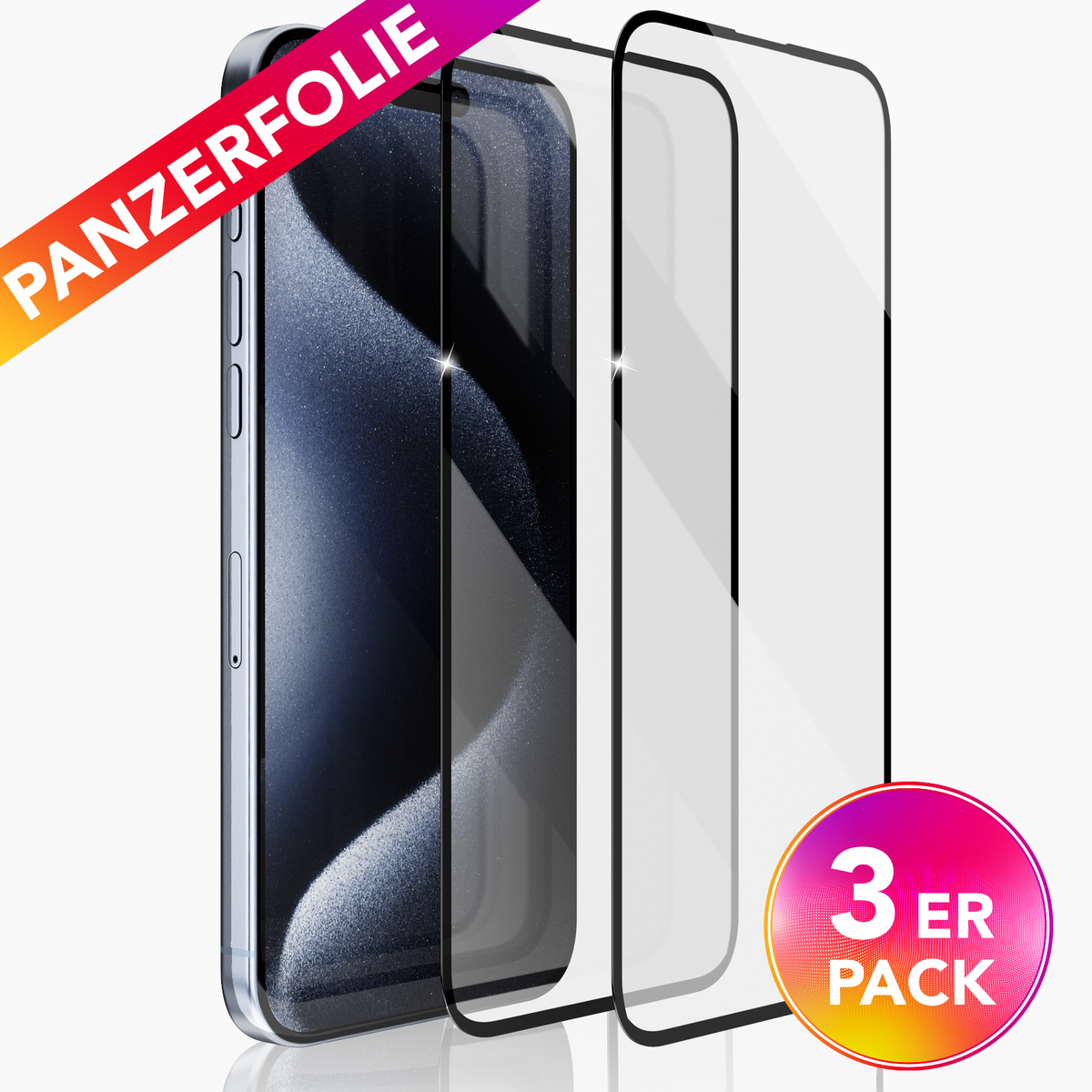 IPhone 15 Pro Max Cover Case PanzerGlass Displayschutzfolie 2861 Ultra-Wide Fit, Für Apple IPhone 15/16, Aus Hartglas – Böttcher AG Screen Protector Tempered Glass
