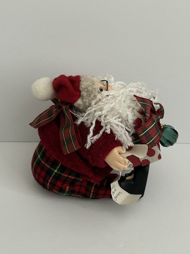 SANTA CLAUS Shelf / Mantle SITTER Christmas Holiday LIST Presents - Picture 7 of 11