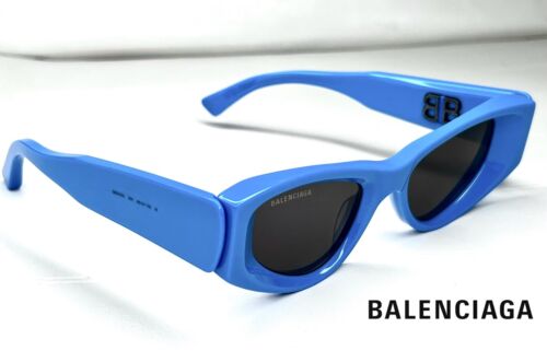 Brand New Balenciaga Sunglasses Cat Eye BB0243S 004 Blue 48-145 M Italy