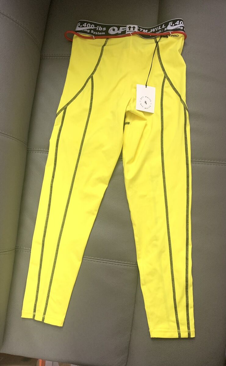Nike x Off-White™ Pro Women's Tights - Opti Yellow - (CN5574 Nike x Off-White™ Pro Women's Tights - Opti Yellow - (CN5574