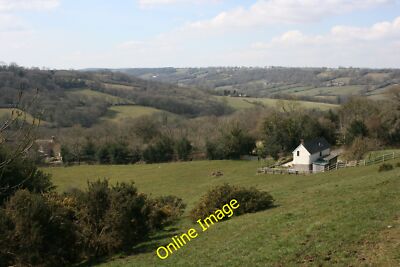 Photo 6x4 View towards where the valleys join below Bolham Farm Madford  c2013