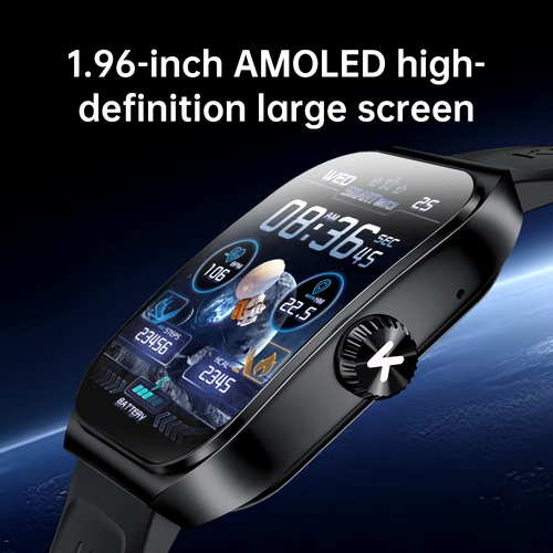 Smart Watch AMOLED 1.96" Bluetooth Call NFC Fitness Tracker Health Monitor IP68 - 第 4/13 張圖片