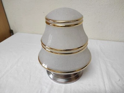 Ancien Abat jours, globe en verre sablé, suspension  Vintage - Photo 1/4