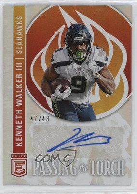2023 Panini Donruss Elite /49 Kenneth Walker III #PTT-12 Auto uk2