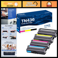 High-Yield Toner Cartridge Set for Brother TN-436, 4-Pack, Compatible Replacemen